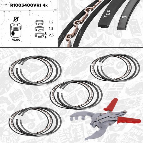 Piston ring kit - 4x,